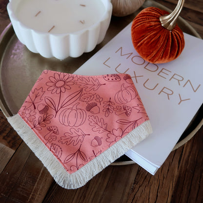 Pink Autumn Doodles Bandana