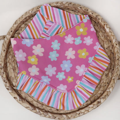 Pink Summer Flower Dog Bandana