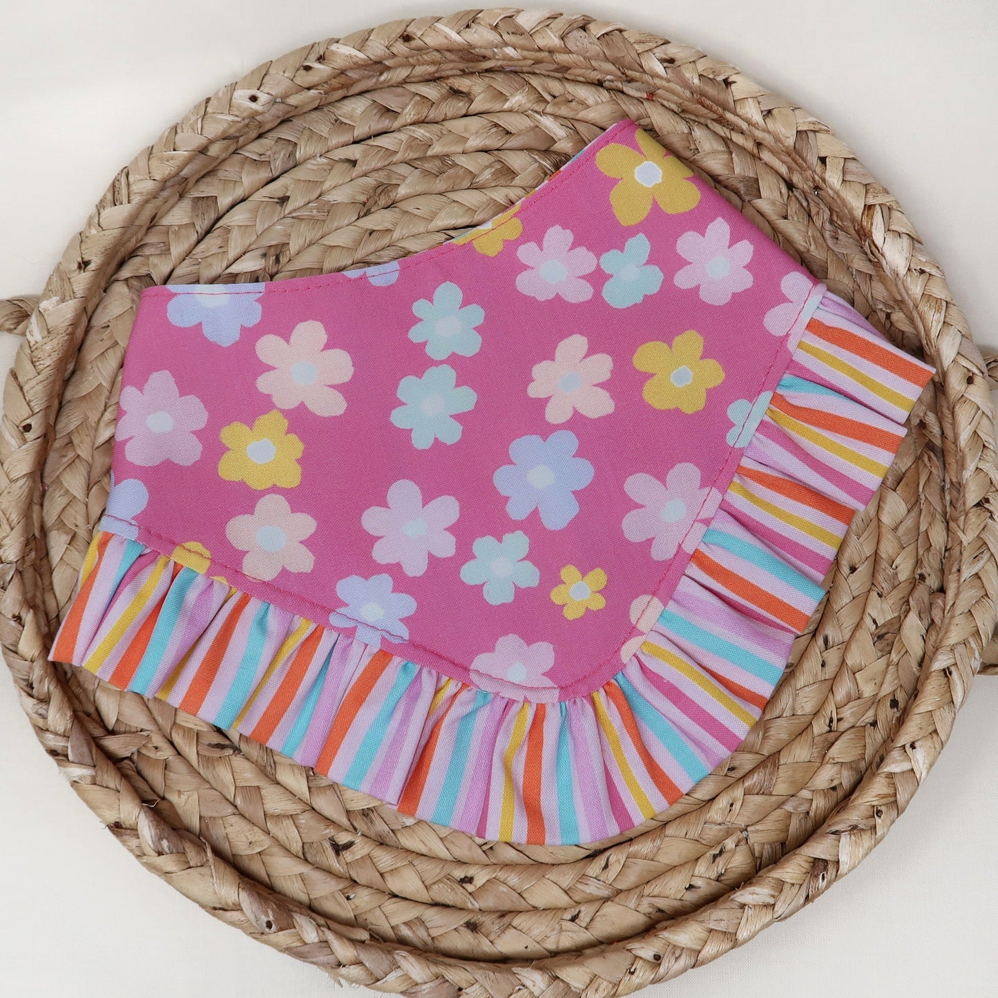 Pink Summer Flower Dog Bandana