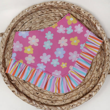 Pink Summer Flower Dog Bandana