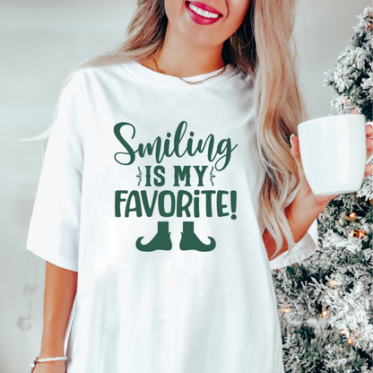 Smiling is My Favorite Comfort Colors Graphic Tee