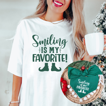 Smiling is My Favorite Comfort Colors Graphic Tee