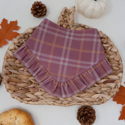 Plum Plaid Dog Bandana