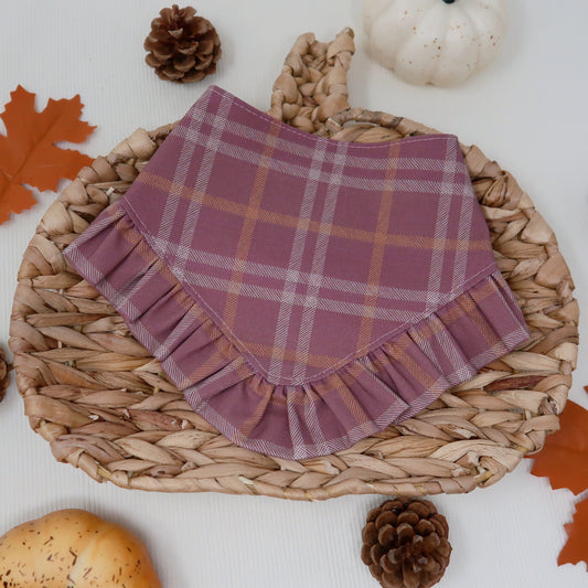 Plum Plaid Dog Bandana