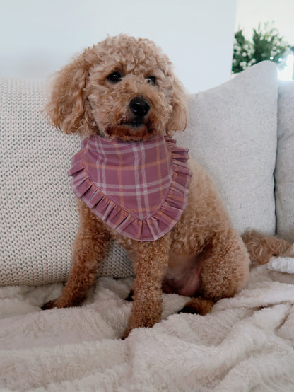 Plum Plaid Dog Bandana