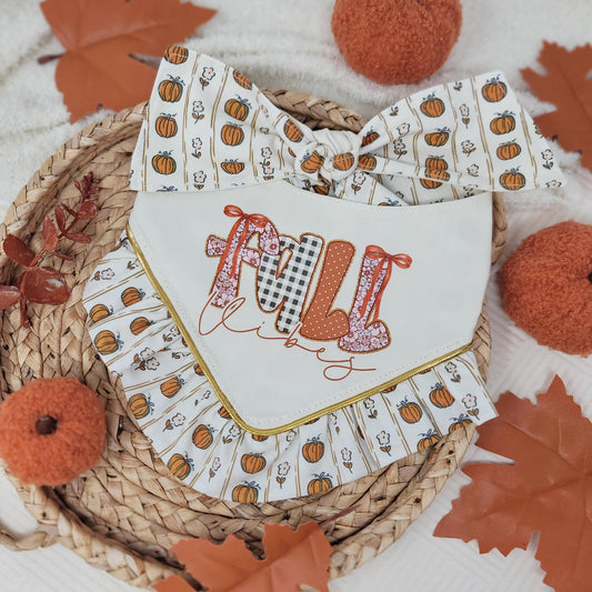 preppy fall vibes dog bandana 