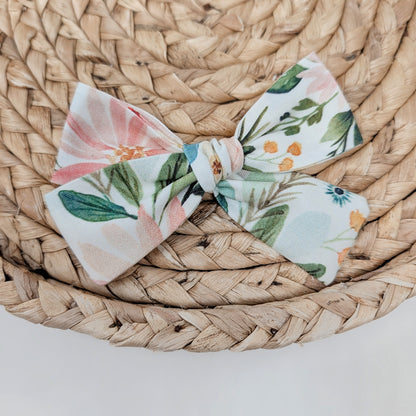Watercolor Floral Hair Bow