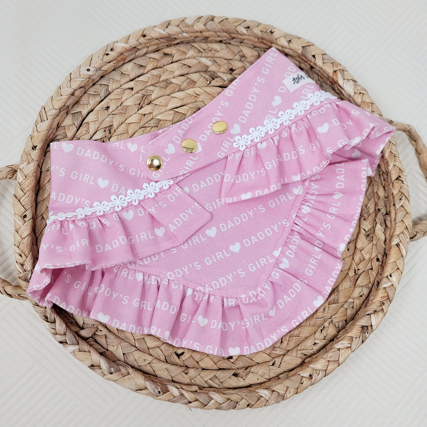 Daddy's Girl Dog Bandana With or Without Ruffle Trim