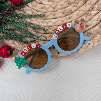 Holly Jolly Christmas Beaded Sunglasses