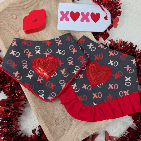 Black XO Dog Bandana