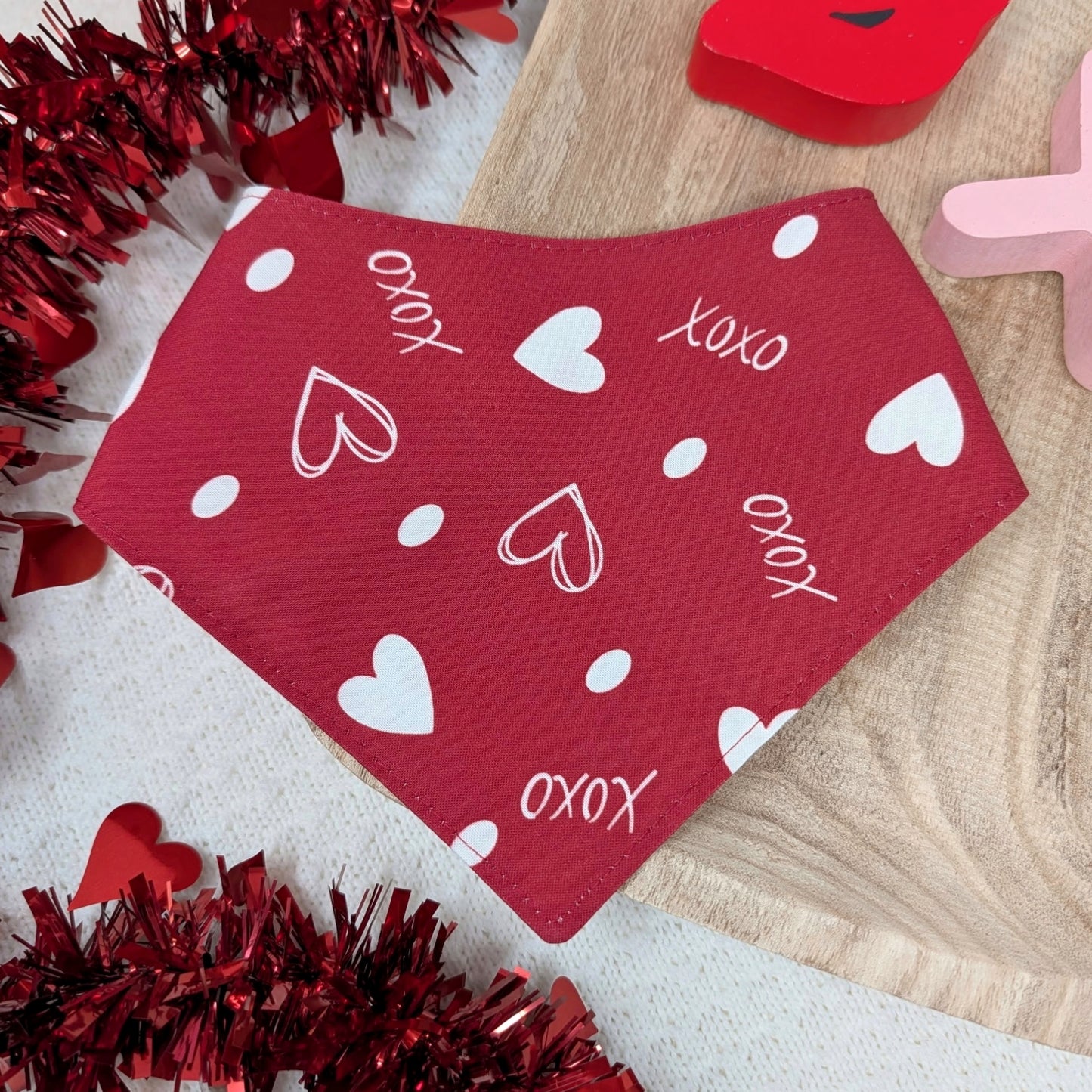 Hugs and Kisses Dog Bandana