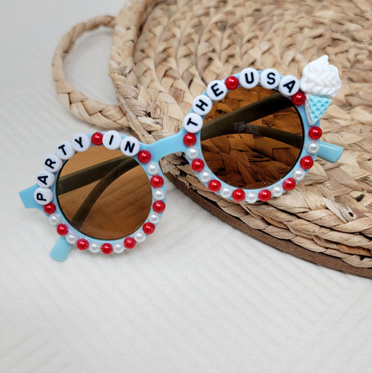 Party In The USA Beaded Sunglasses