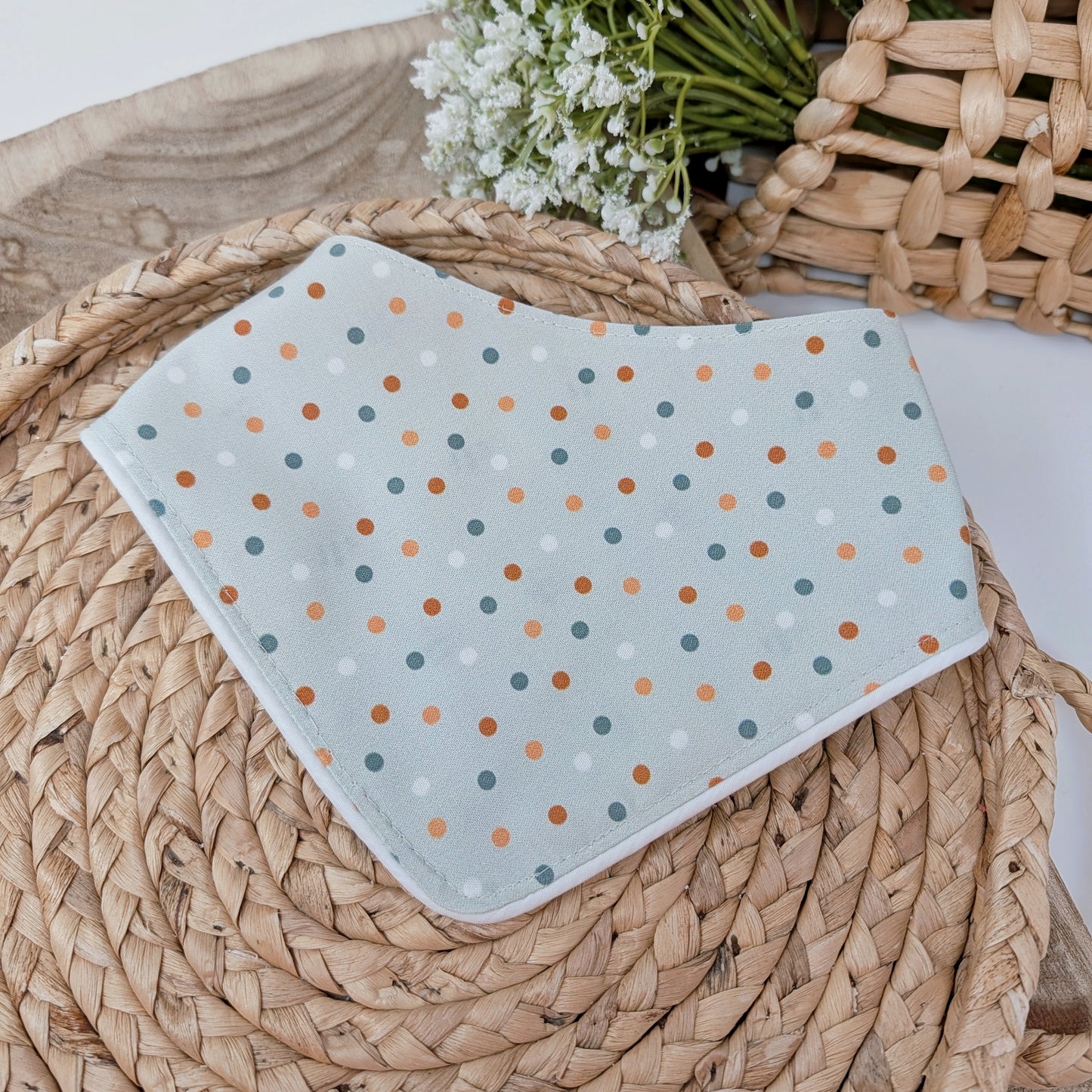 Mint Green Bee Dog Bandana