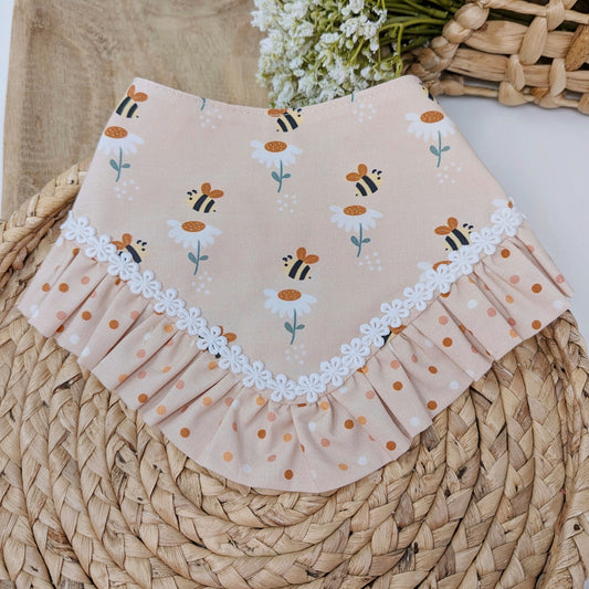 Pale Pink Bee Dog Bandana