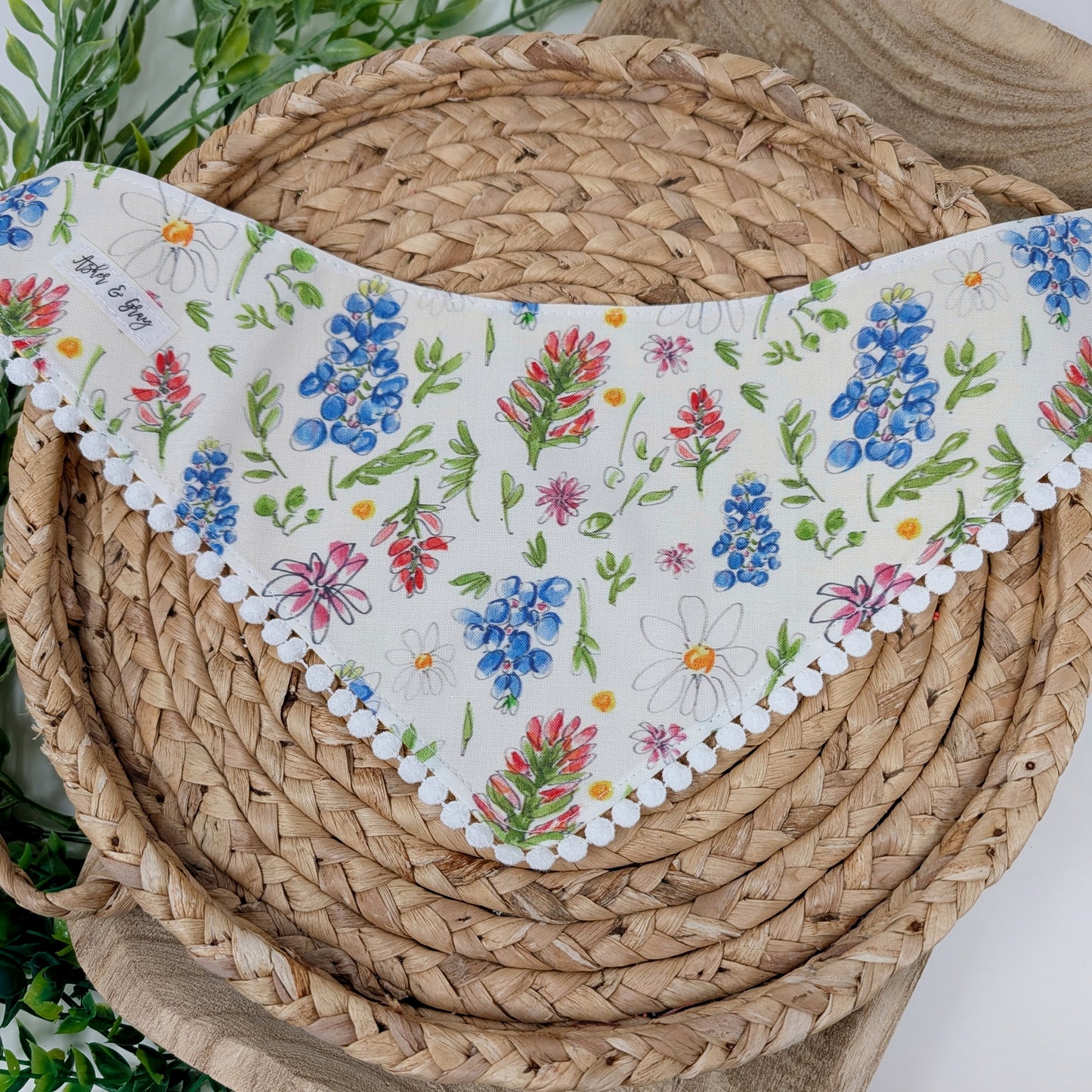 Bluebonnet and Wildflower Dog Bandana
