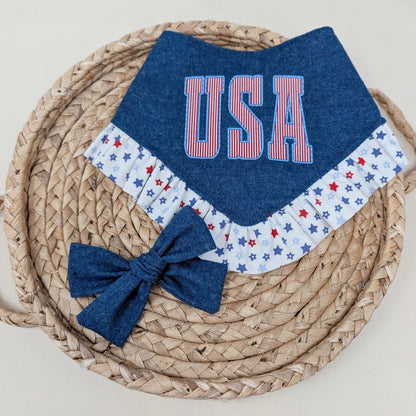Denim Hair Bow