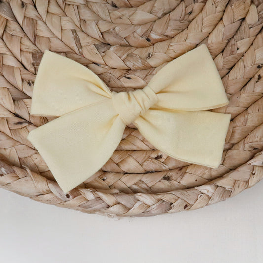 Pale Yellow Hair Bow