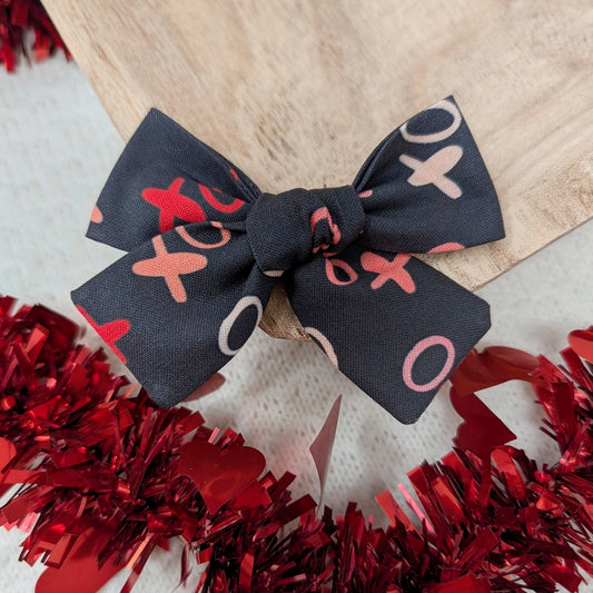 Black XO Hair Bow