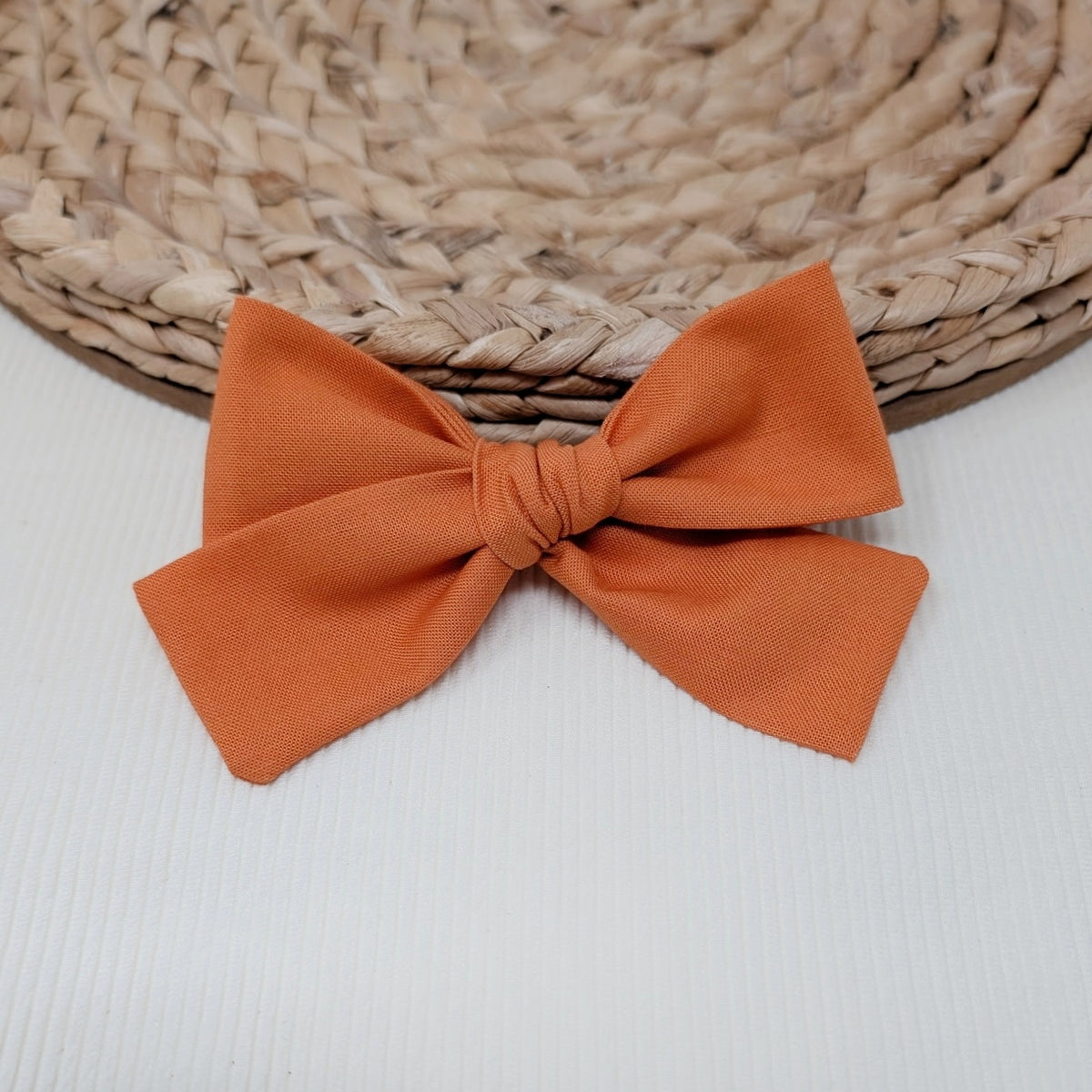 Solid Orange Hair Bow