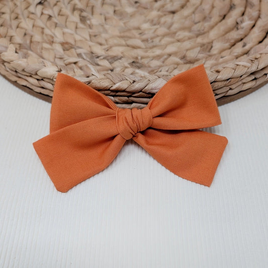 Solid Orange Hair Bow