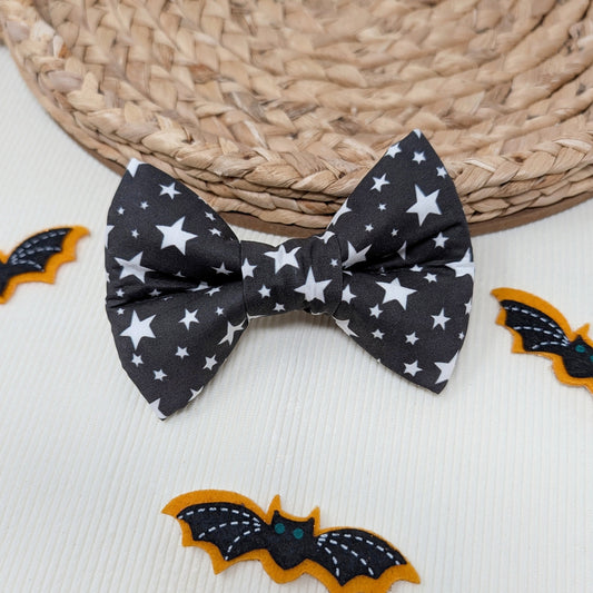 Black and White Star Bow Tie