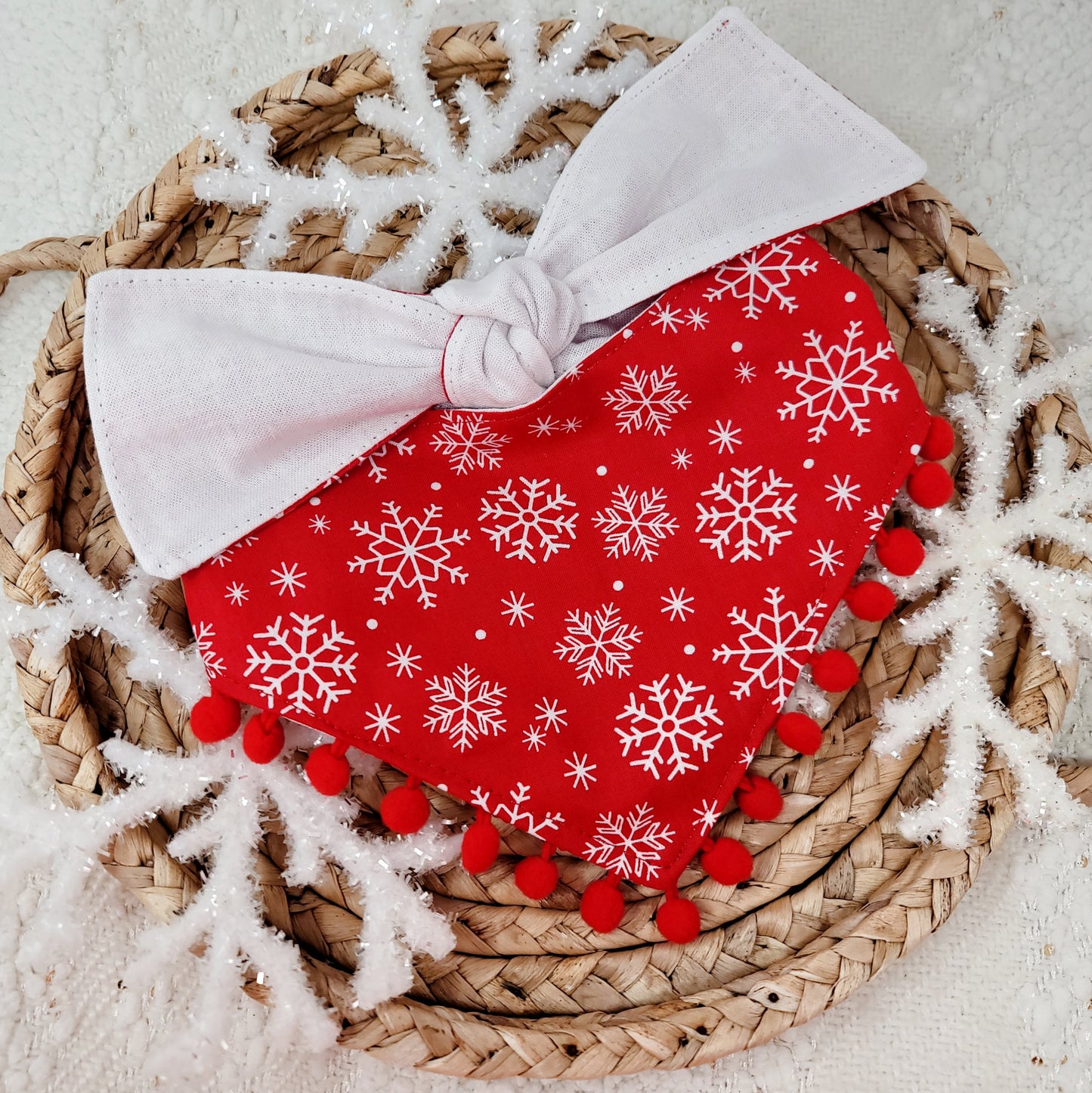 Tis The Season Christmas Dog Bandana With or Without Trim