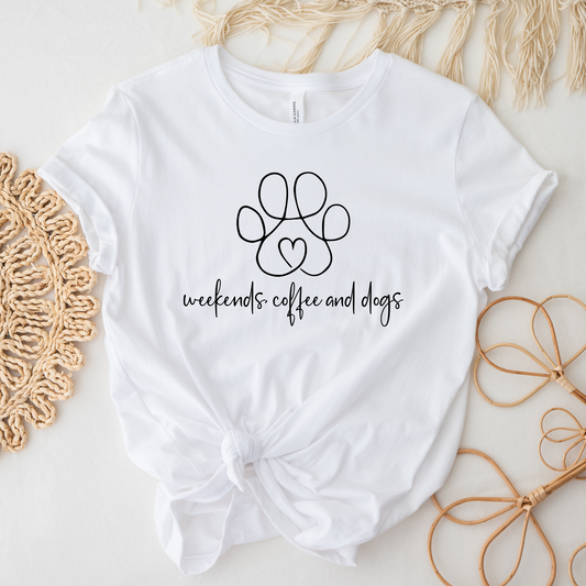 Weekends Coffee and Dogs T-Shirt