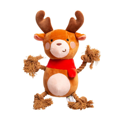 Reindeer Plush Rope Dog Toy