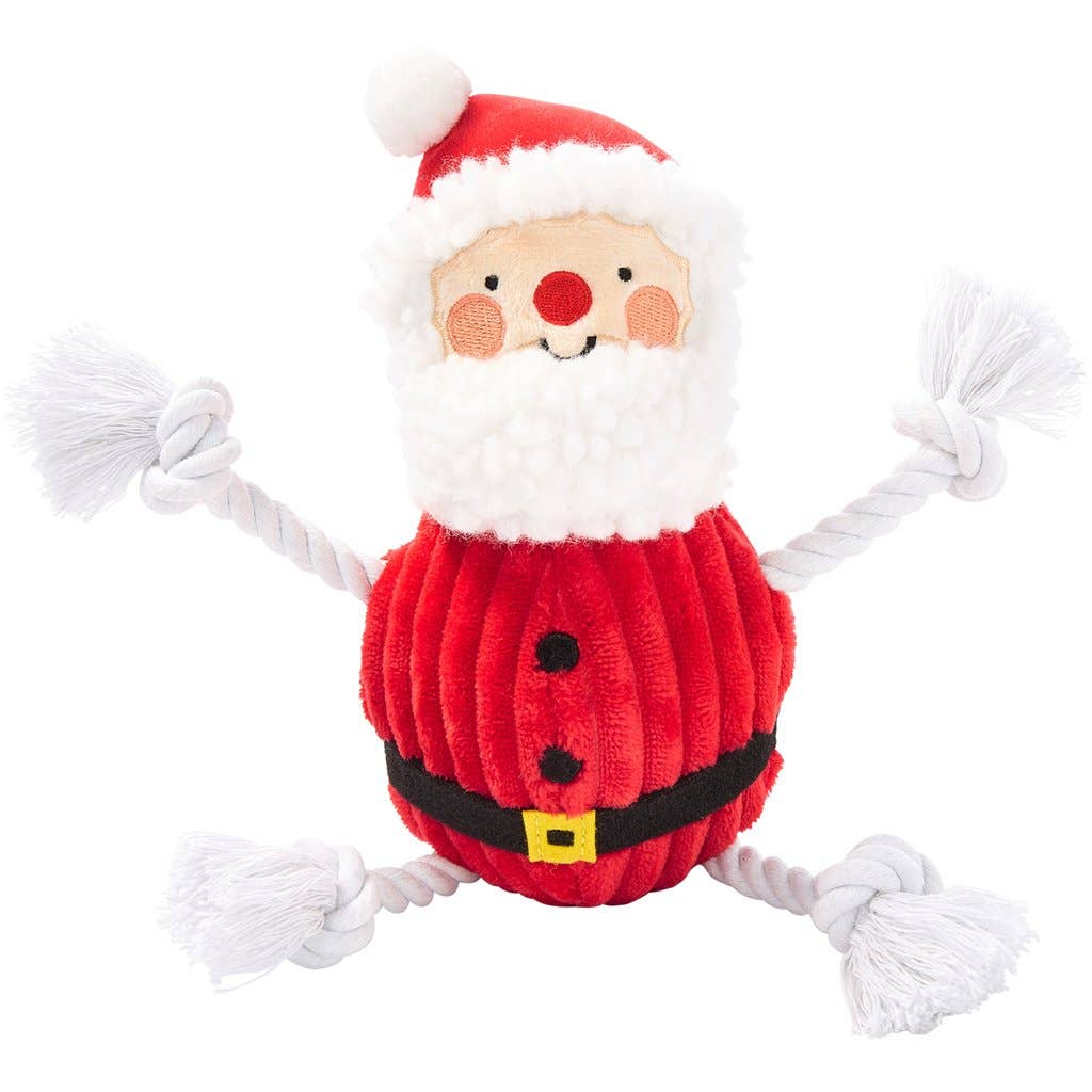 Santa Claus Plush Squeaker Dog Toy