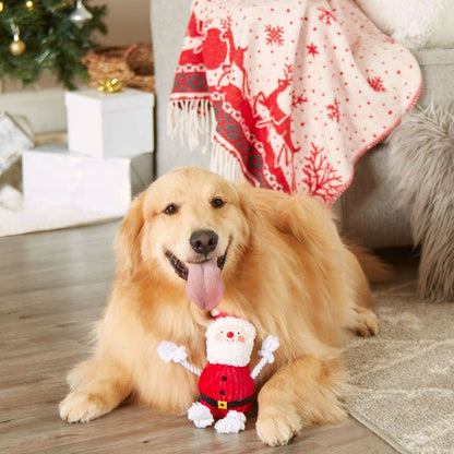 Santa Claus Plush Squeaker Dog Toy